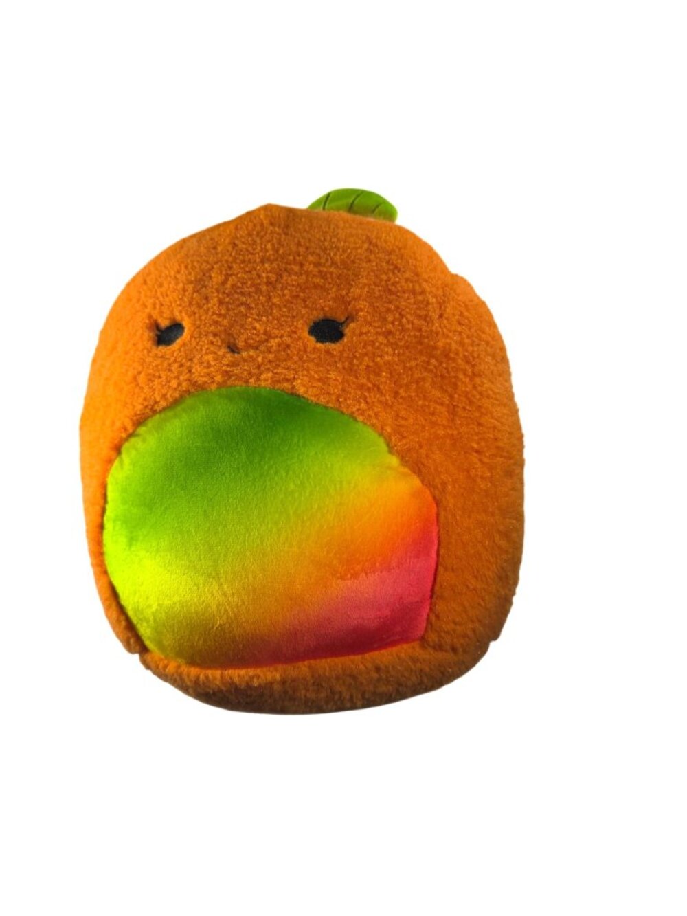 Fuzz-A-Mallows Louie The Orange Rainbow Belly Plush Squishmallows Kellytoy
